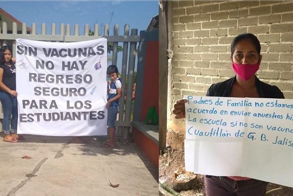 Por medio de redes sociales, padres exigen vacunación previo a regreso a aulas