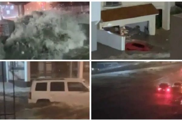 Tras intensas lluvias, se desborda canal de Chuvíscar, en Chihuahua #VIDEOS