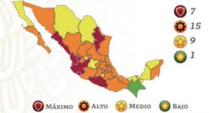 CdMx, Colima, Guerrero, Jalisco, NL y Nayarit regresan a semáforo rojo