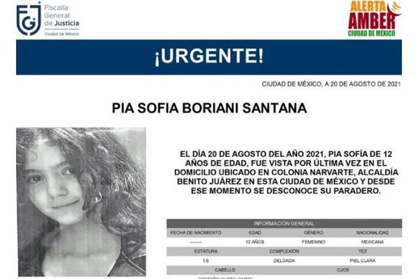 Emiten Alerta Amber por niña desaparecida en la Narvarte