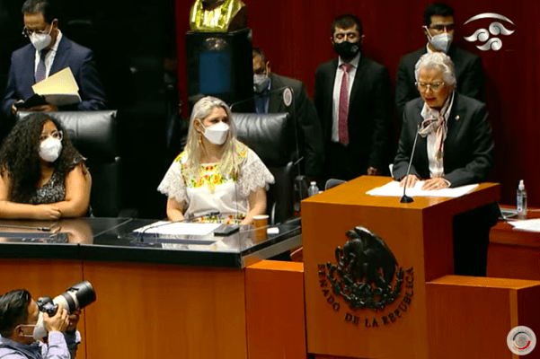 Olga Sánchez Cordero es la nueva presidenta del Senado