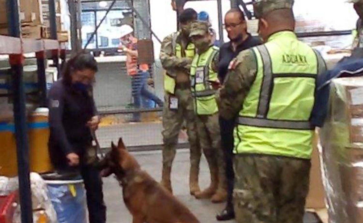 Aseguran cargamento de 204 kilos de fentanilo en el AICM