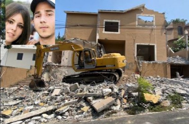 Derrumban casa de familia Peña Coss, donde Diego Santoy mató a dos niños