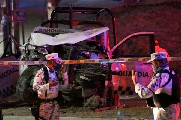Choche de patrulla de la GN en Tijuana deja seis lesionados