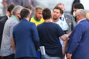 Detienen partido entre Brasil y Argentina por violación de protocolos Covid-19