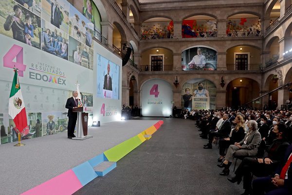 En Cuarto Informe de Gobierno, Del Mazo destaca combate a la pandemia