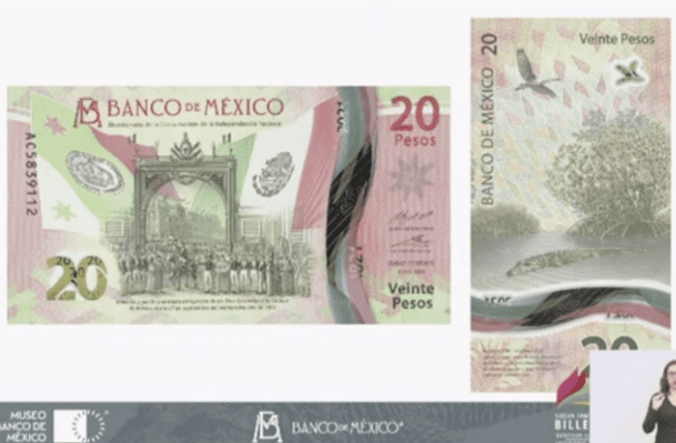 Banxico presenta nuevo billete de 20 pesos conmemorativo