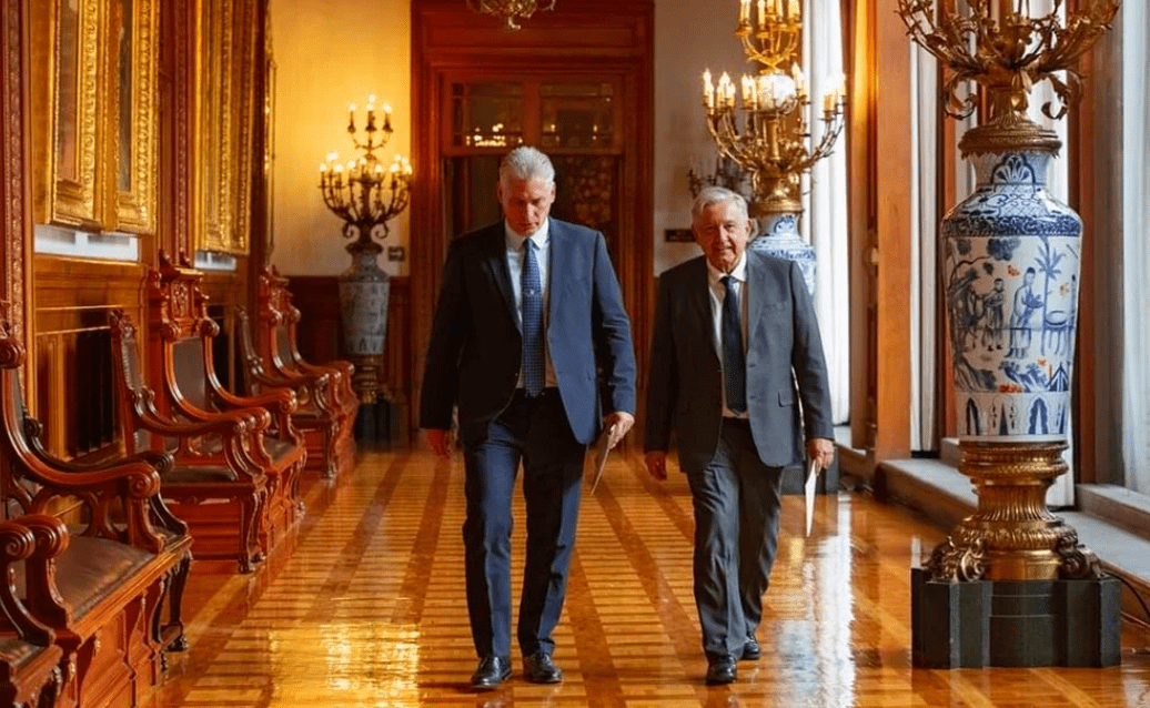 AMLO sostiene encuentro con presidente de Cuba tras llamado a EU