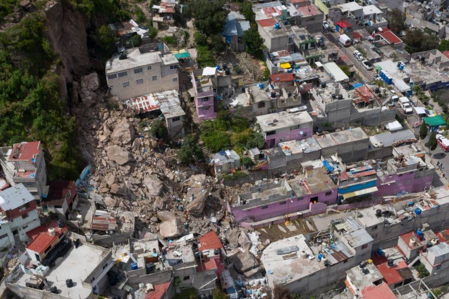Anuncian demolición de casas tras deslave en el Cerro del Chiquihuite