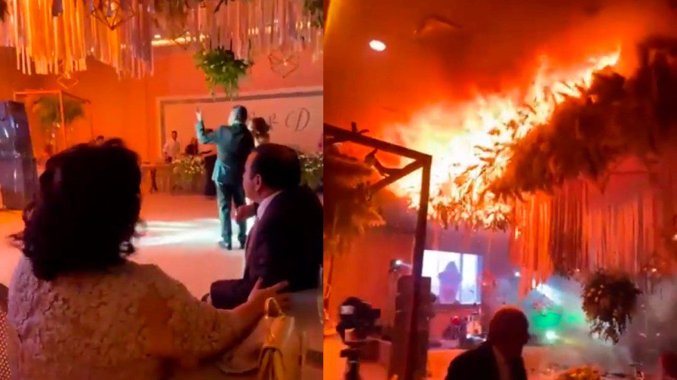 Boda en Torreón termina en incendio #VIDEO