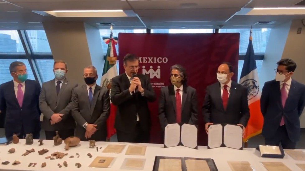 México recupera patrimonio sustraído ilegalmente en NY