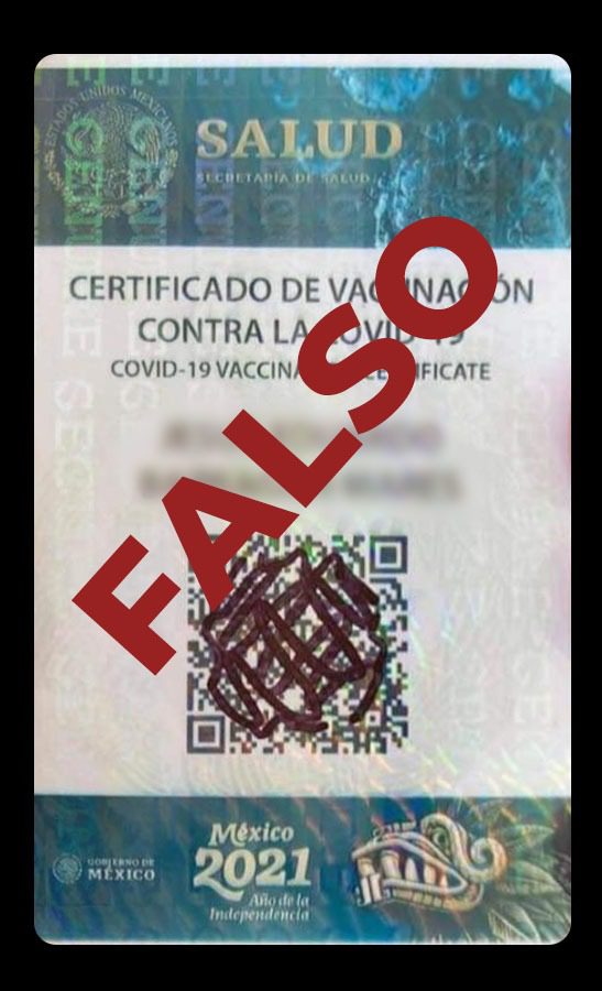 Circula tarjeta de vacunación contra covid-19, Secretaría de Salud advierte que es falsa