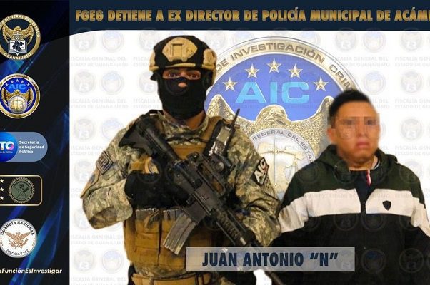 Detienen al exdirector de Seguridad Pública de Acámbaro, Michoacán