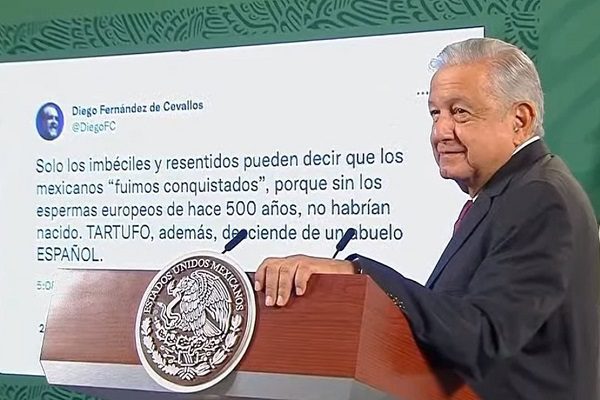 "Está muy enojado" dice AMLO tras exponer tuits de Fernández de Cevallos
