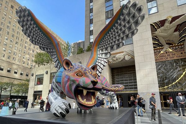 Alebrijes oaxaqueños llegan al Rockefeller Center, en Nueva York