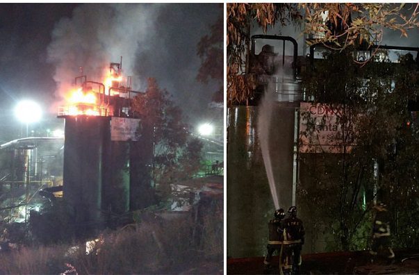 Incendio en planta de asfalto de avenida del Imán moviliza a bomberos