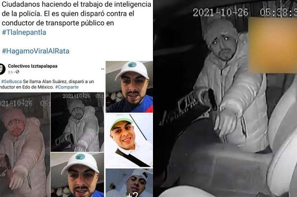Identifican a asaltante que disparó a chofer de combi en Tlalnepantla