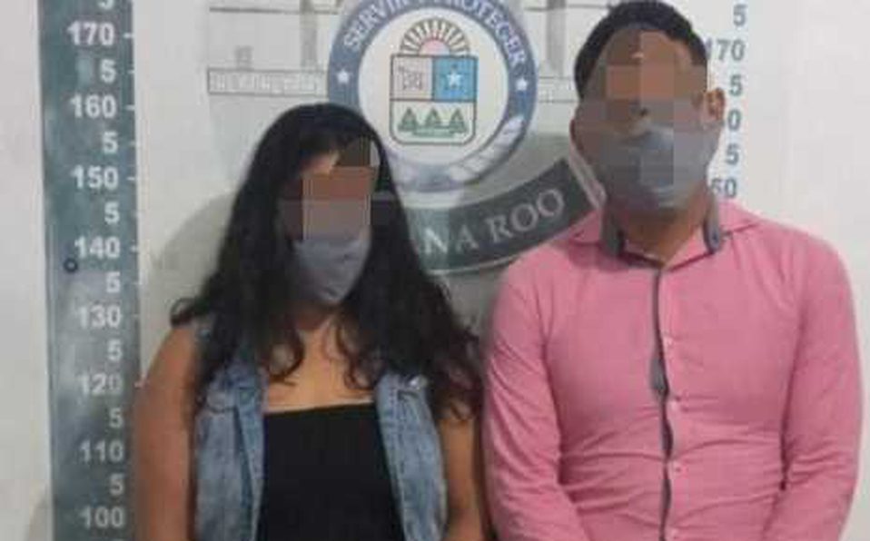 Cae pareja por venta de mariguana en Cancún, hijo quedó bajo resguardo