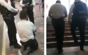 Captan a hombre fingiendo discapacidad para pedir limosna en metro #VIDEO