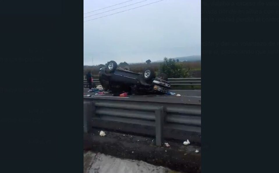 Por exceso de velocidad fallecen dos menores tras volcarse vehículo en la Puebla-Orizaba