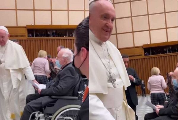 Samuel García y Mariana Rodríguez conocer al Papa Francisco