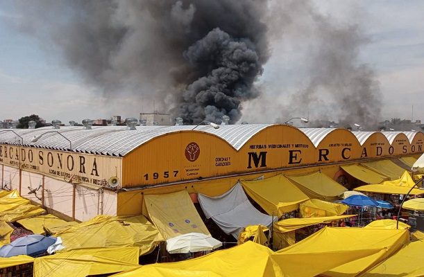 Fiscalía CDMX inicia peritaje sobre incendio en Mercado de Sonora