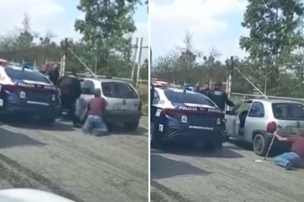 Captan a policías de Cuautitlán Izcalli golpeando a adulto mayor #VIDEO