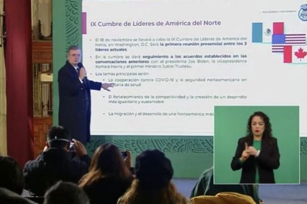 Ebrard e reunirá con la ministra de Asuntos Exteriores de Canadá previo a cumbre en Washington