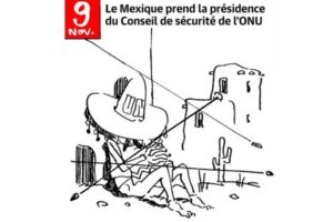 Charlie Hebdo ironiza toma de protesta de México en Consejo de Seguridad de la ONU
