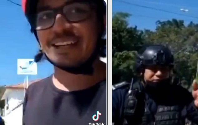 Policías detienen a ciclista por viajar con "exceso de velocidad" #VIDEO