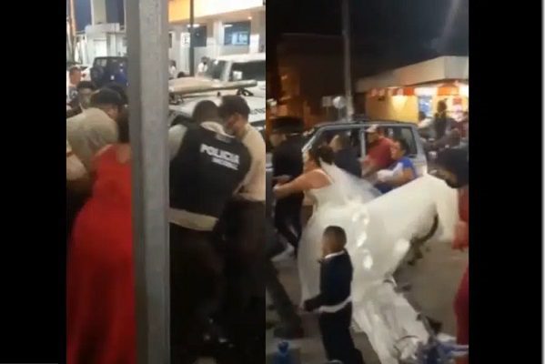 Policías irrumpen boda y se llevan al novio por deber pensión alimenticia #VIDEOS