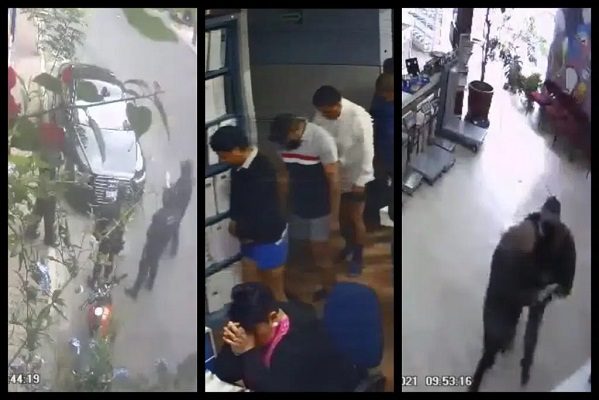 Asaltan empresa en Naucalpan, engañan a policías y se fotografían con ellos