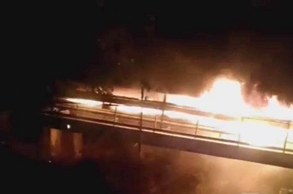 Denuncian atentado en incendio a instalaciones de cementera Cruz Azul en Tula #VIDEO