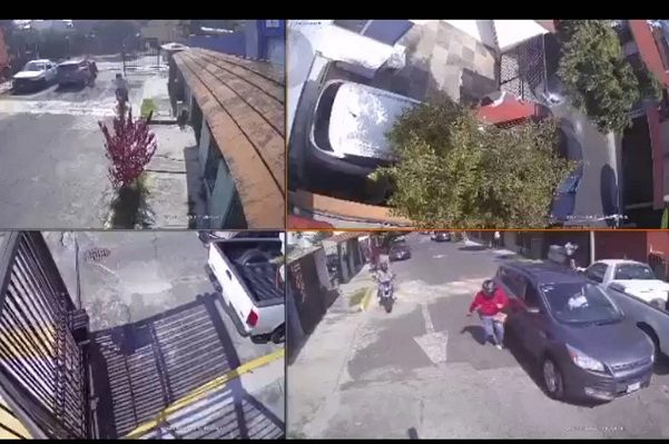 Cuatro cámaras captan #VIDEO de asalto de ladrones en moto, en Naucalpan