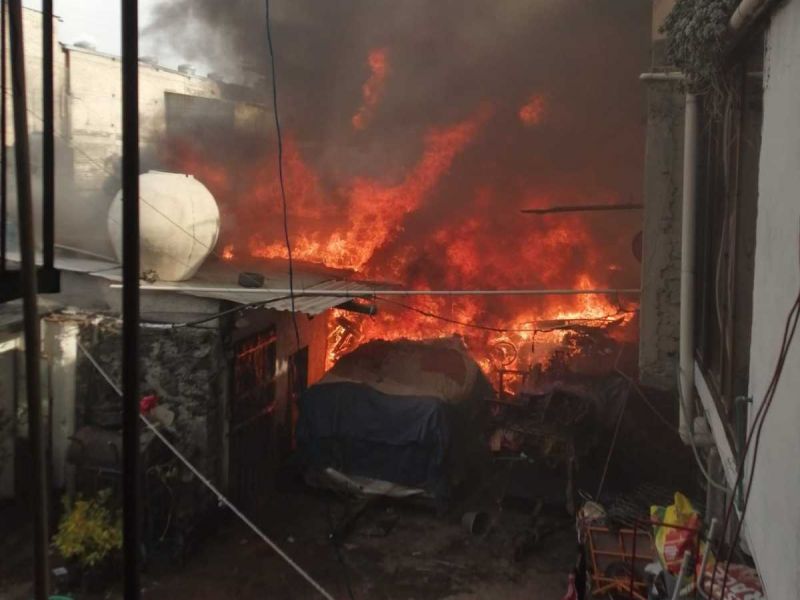 Incendio en vivienda de Coyoacán
