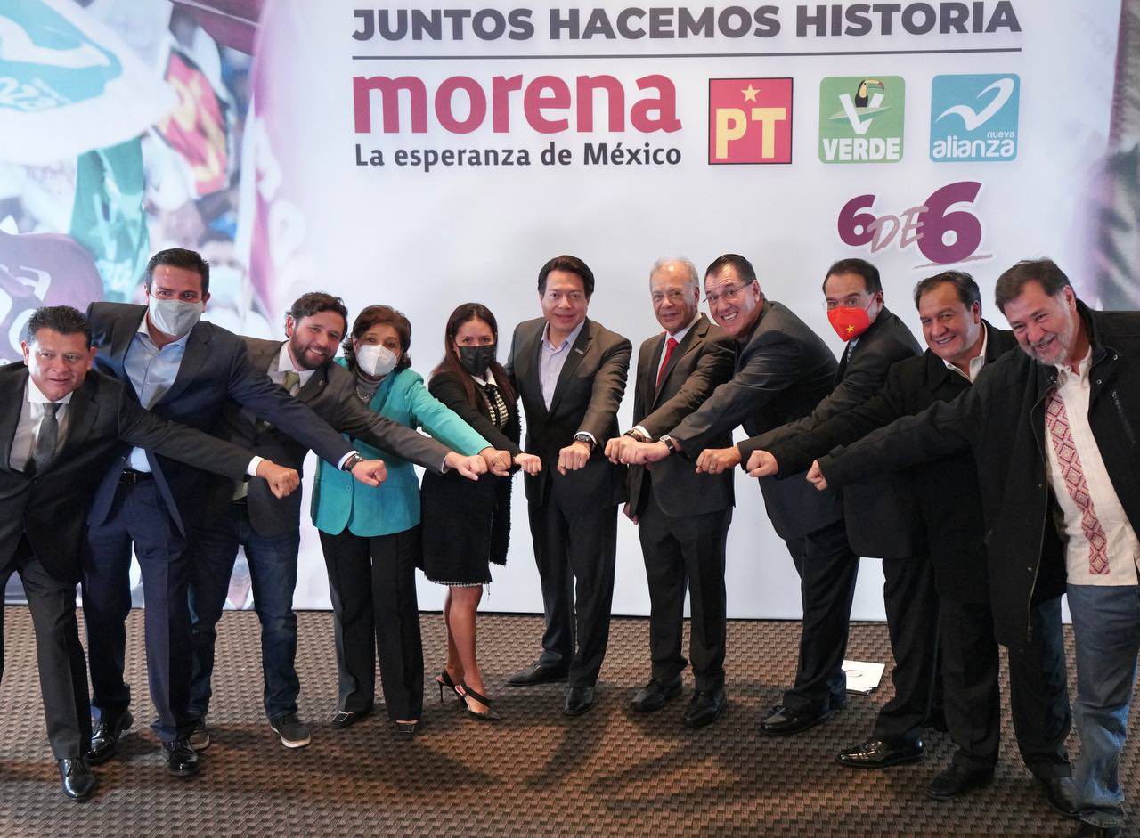 Morena irá con PT, Verde y Nueva Alianza para 2022