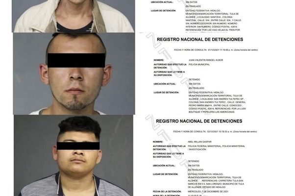 Identifican a los tres reos capturados tras fuga en penal de Tula