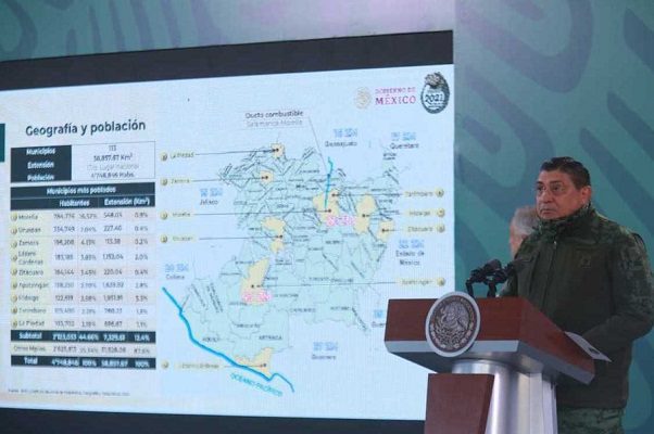 Michoacán ocupa el octavo sitio en homicidios dolosos en el país: Sedena