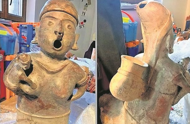 Familia francesa devuelve a México piezas prehispánicas