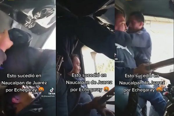 “Bájate, hijo”: registran abuso policial a chofer de tráiler en Naucalpan #VIDEO