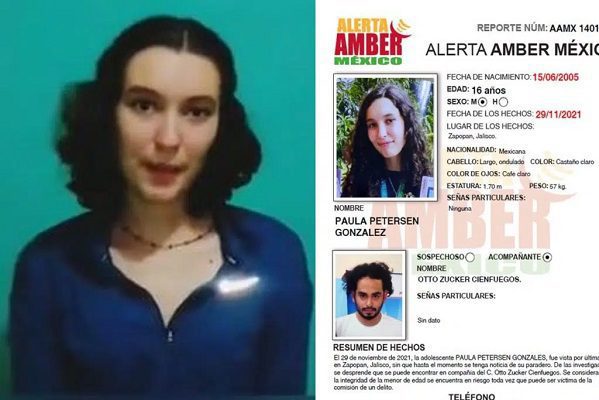 "Me fui de mi casa por voluntad propia": Paula Petersen, desaparecida en Guadalajara