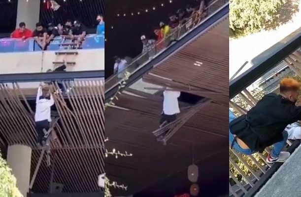 Tras huida, sujeto se arroja del tercer piso en una plaza comercial en NL #VIDEOS