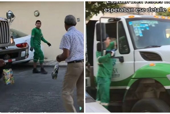 Abuelito se vuelve viral por dar regalos de Navidad a recolectores de basura #VIDEO