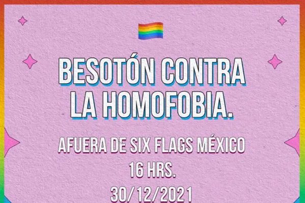 Convocan a “besotón” contra la homofobia tras discriminación a pareja en Six Flags