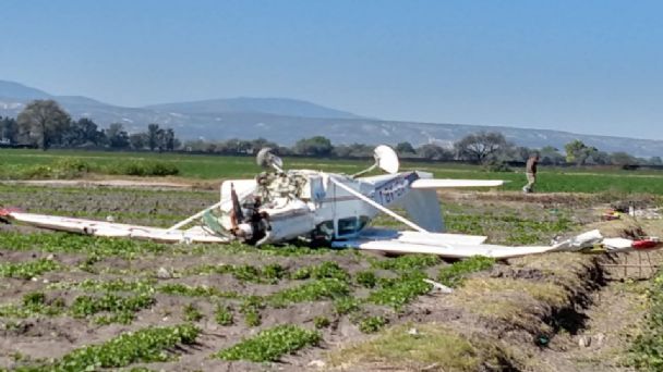 Avioneta desplomada en Puebla