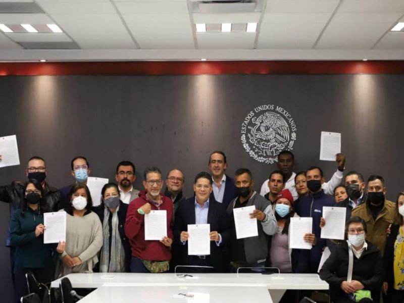 Segob y caravana migrante firman acuerdo
