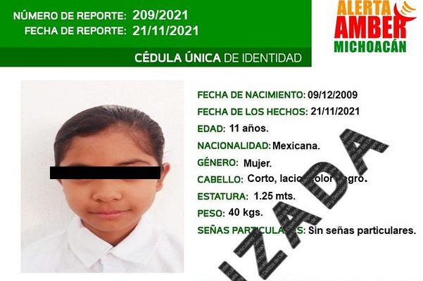 Localizan en Ecatepec a cuatro niñas desaparecidas en Zitácuaro