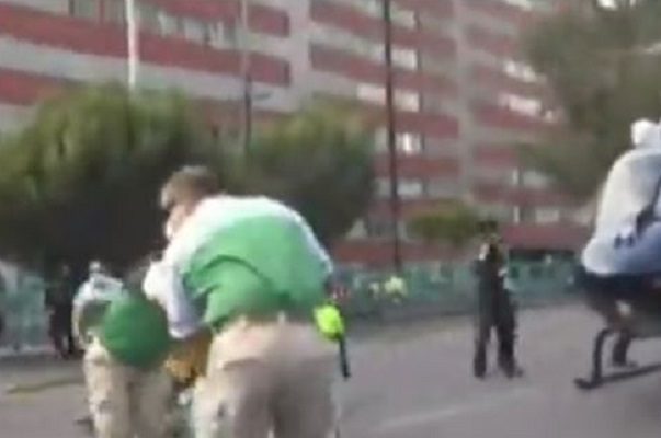 Aterriza helicóptero en pleno reforma para trasladar bebé hacia el hospital infantil #VIDEO