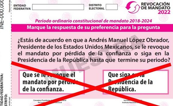 La SCJN discutirá si modifica pregunta para consulta de Revocación de Mandato
