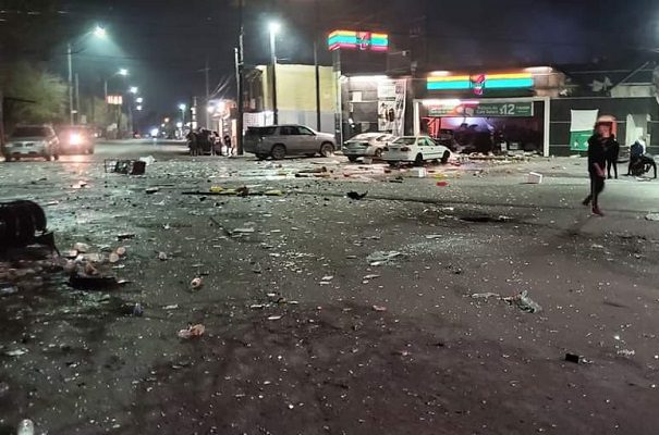 Fuerte explosión en Seven Eleven de Matamoros deja dos lesionados #VIDEO
